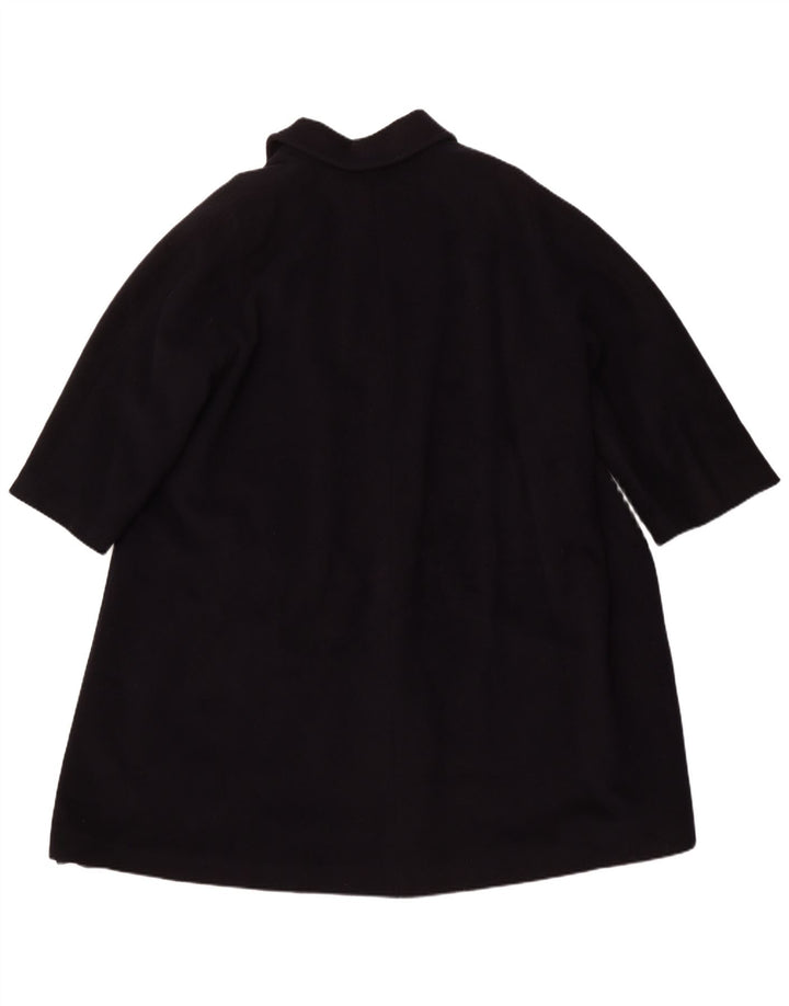 LUISA SPAGNOLI Damski płaszcz oversize UK 16, duży, granatowy, z dziewiczej wełny