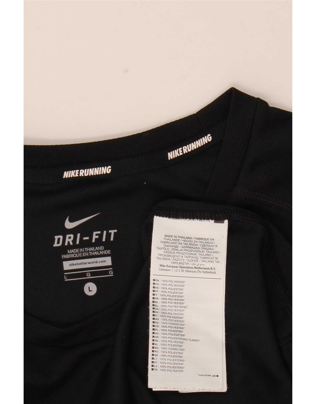 Męska koszulka Nike Dri Fit z długim rękawem, duży, czarny poliester