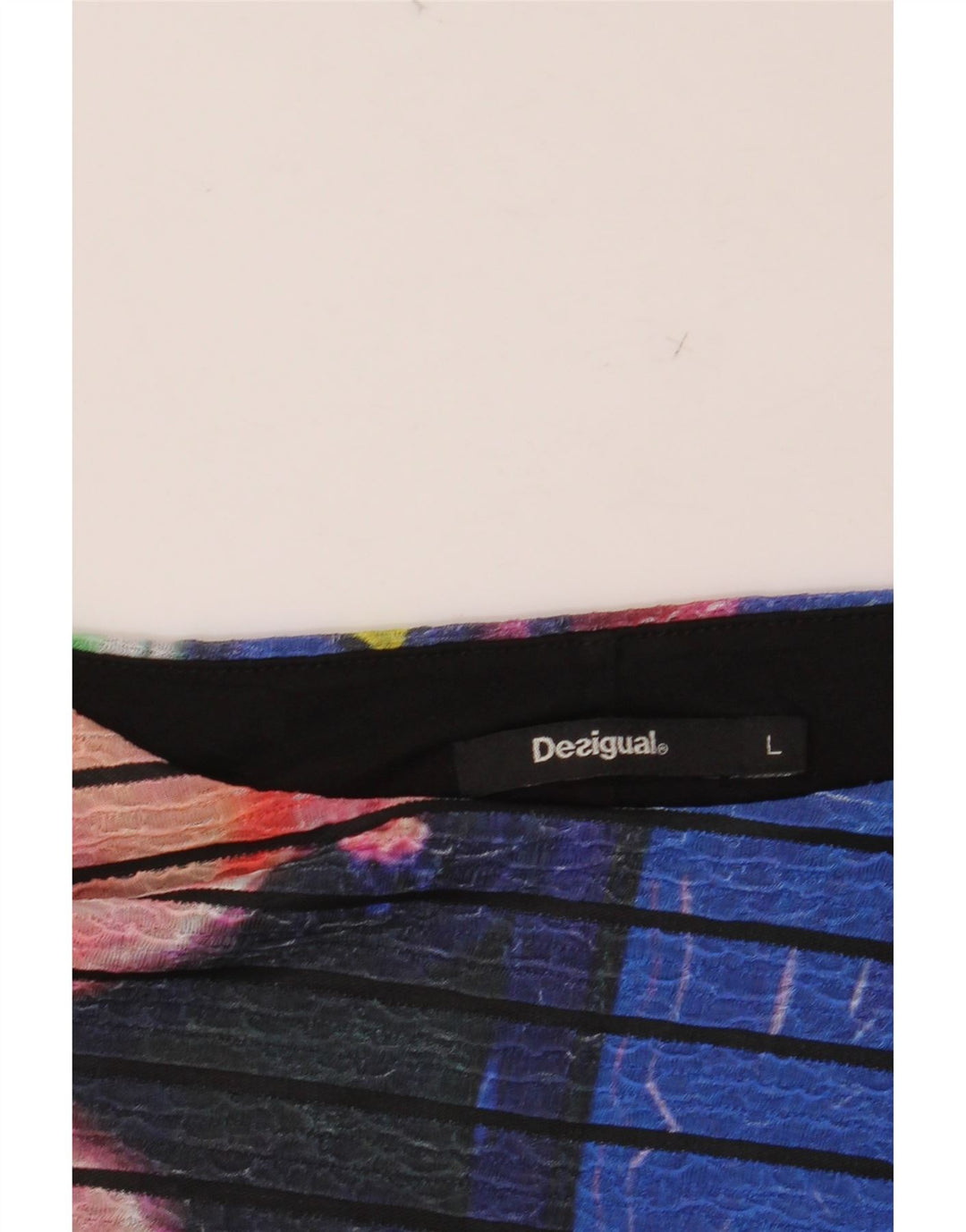 DESIGUAL Damska sukienka o linii A UK 10 Mała, wielokolorowa, geometryczna