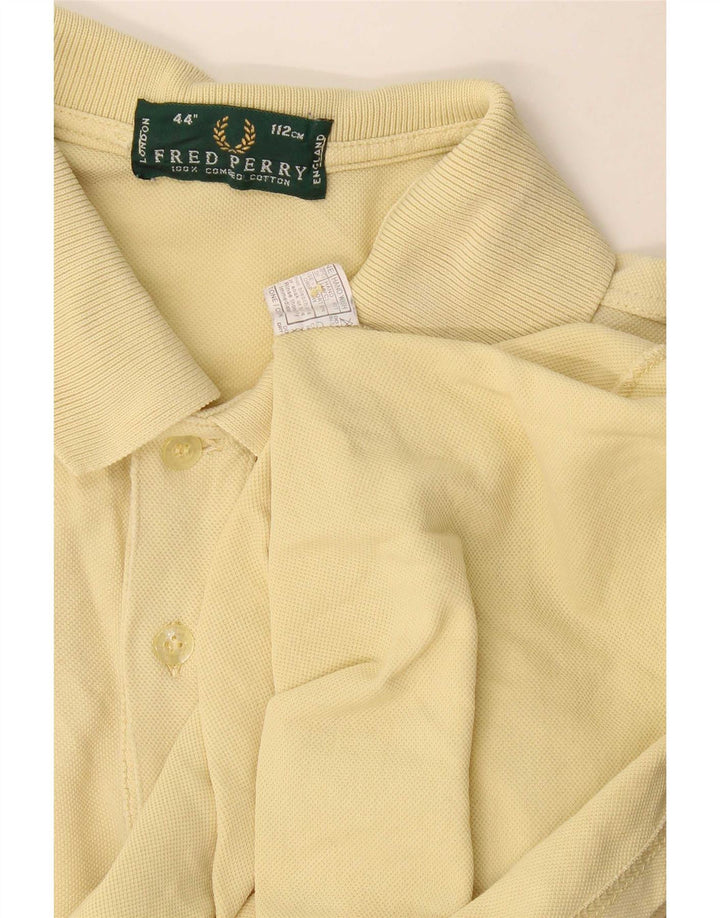 Męska koszulka polo Fred Perry, średnia żółta bawełna