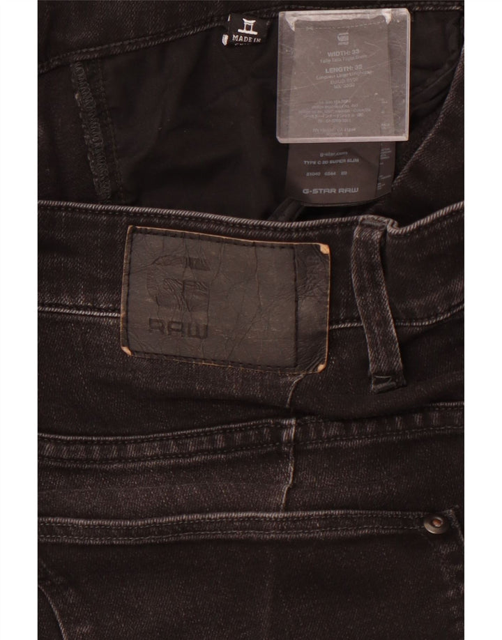 Damskie jeansy slim G-STAR W33 L28 Czarna bawełna