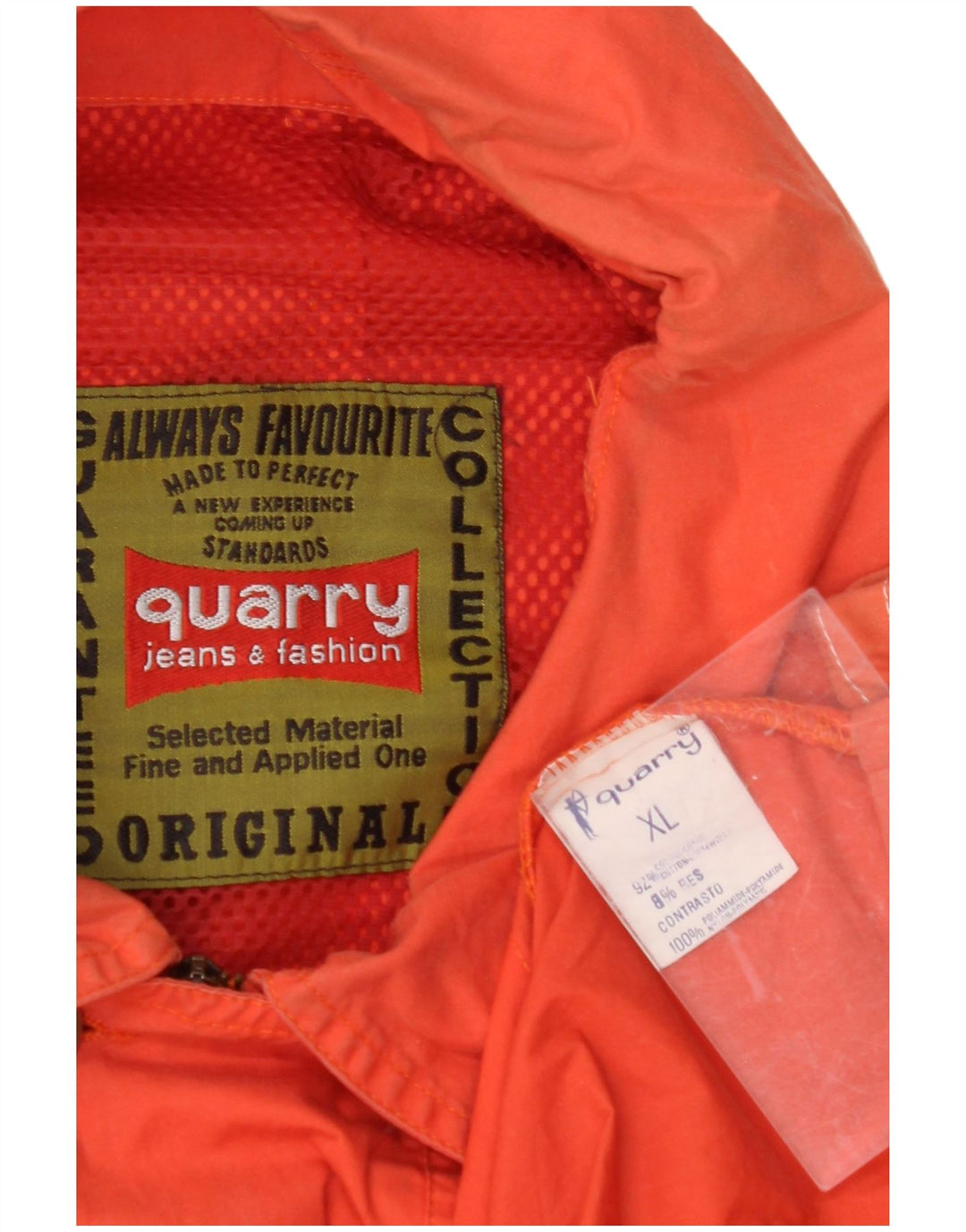 QUARRY Mens Utility Jacket UK 42 XL Orange Cotton