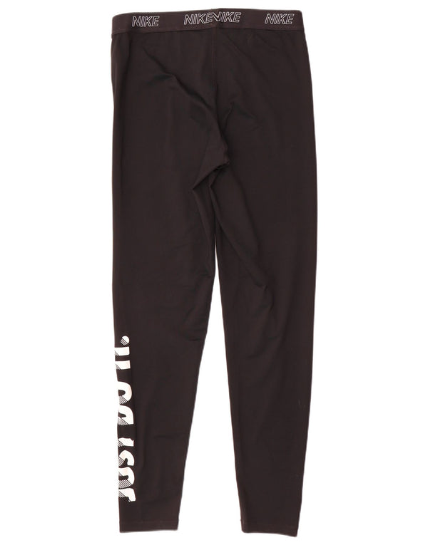 Damskie legginsy Nike Graphic UK 14, duże, czarne, poliestrowe