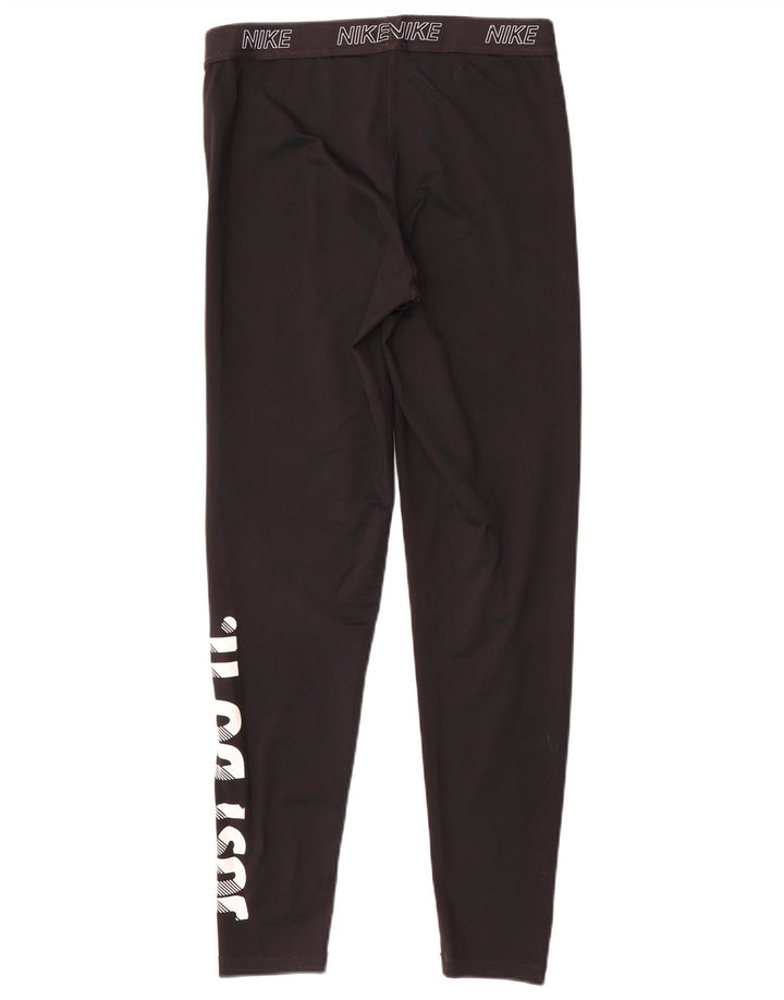 Damskie legginsy Nike Graphic UK 14, duże, czarne, poliestrowe