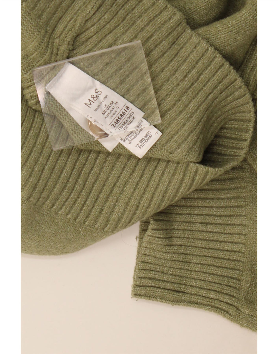 Marks & Spencer Damski sweter oversize UK 14, średni khaki