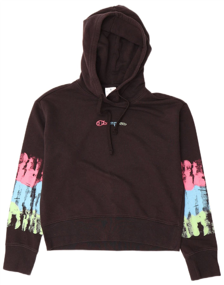 Damska bluza z kapturem Champion Graphic Oversize UK 10 Small Black