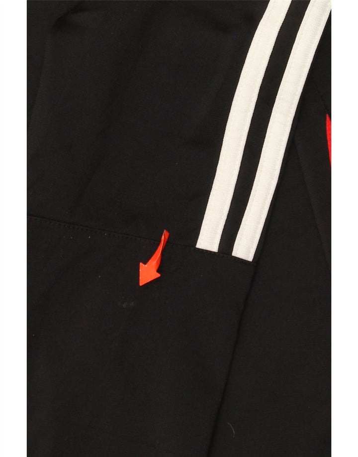 Chłopięca kurtka dresowa Adidas z grafiką, 11-12 lat, czarna, z blokami kolorów