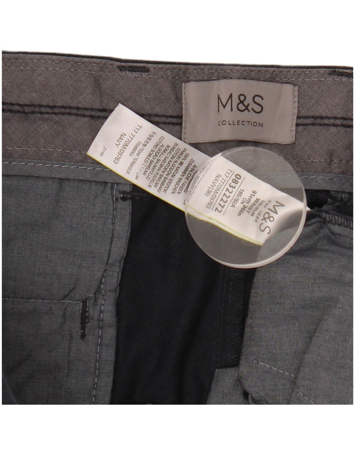 Marks & Spencer Męskie spodenki Chino W36, duże, granatowe, bawełniane