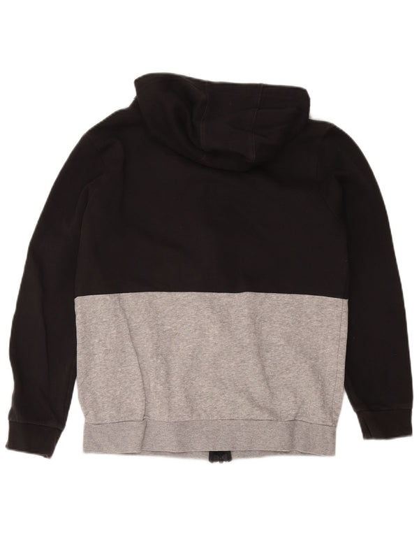 Chłopięcy sweter Adidas z zamkiem błyskawicznym, 13-14 lat, czarna bawełna z blokami kolorów