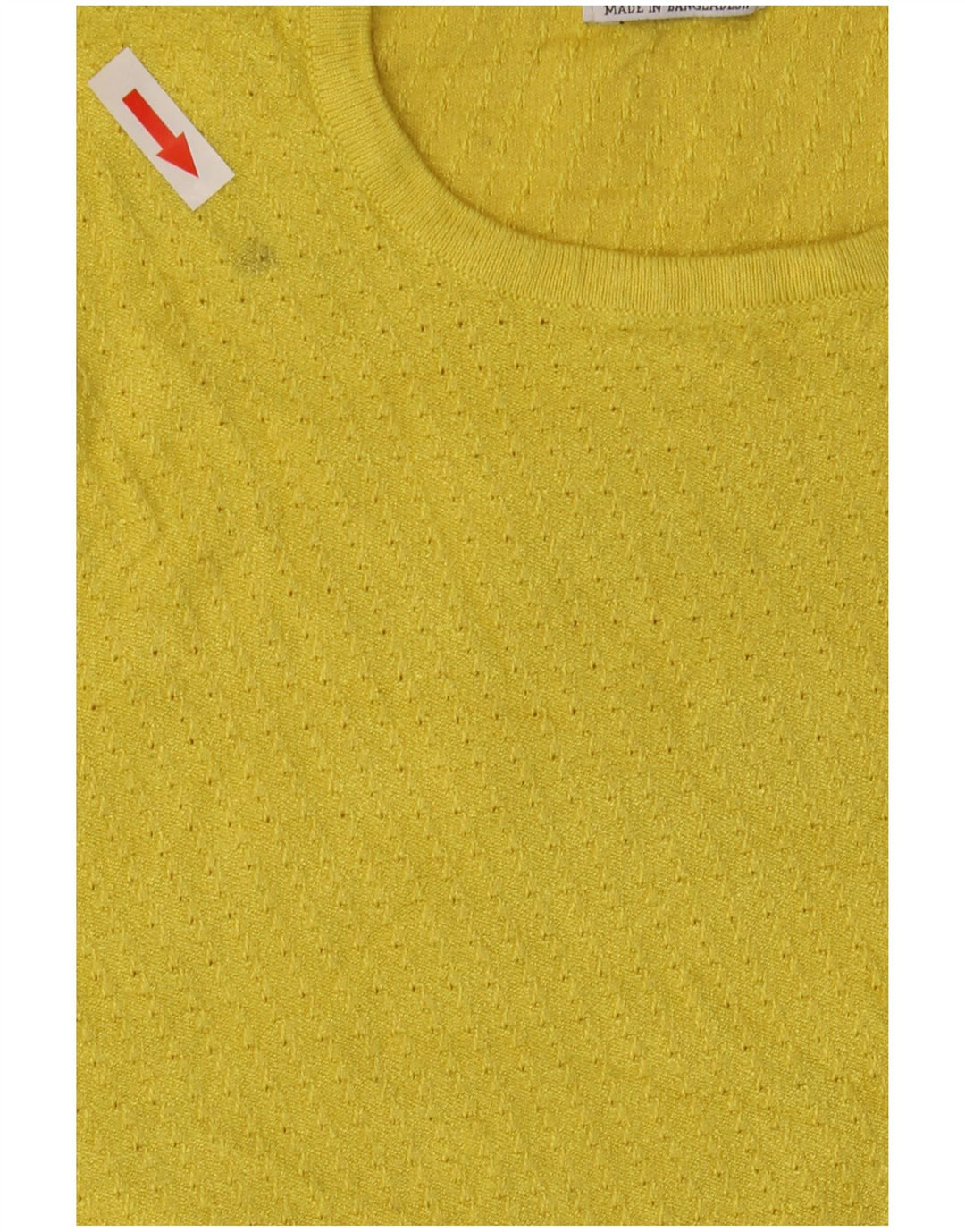 Sweter damski Zara z okrągłym dekoltem UK 12, średni żółty