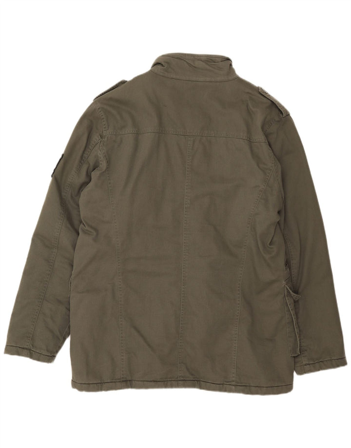 Muchmore Męska kurtka wojskowa UK 42 XL, bawełniana khaki