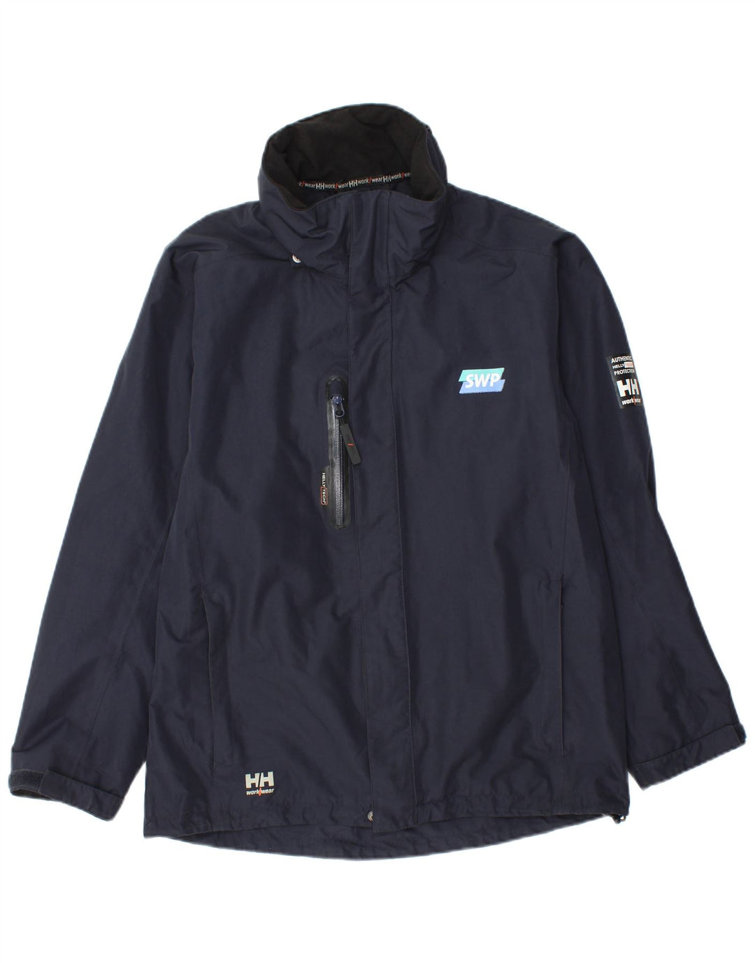 Męska kurtka przeciwdeszczowa z kapturem Helly Hansen UK 38, średni granat