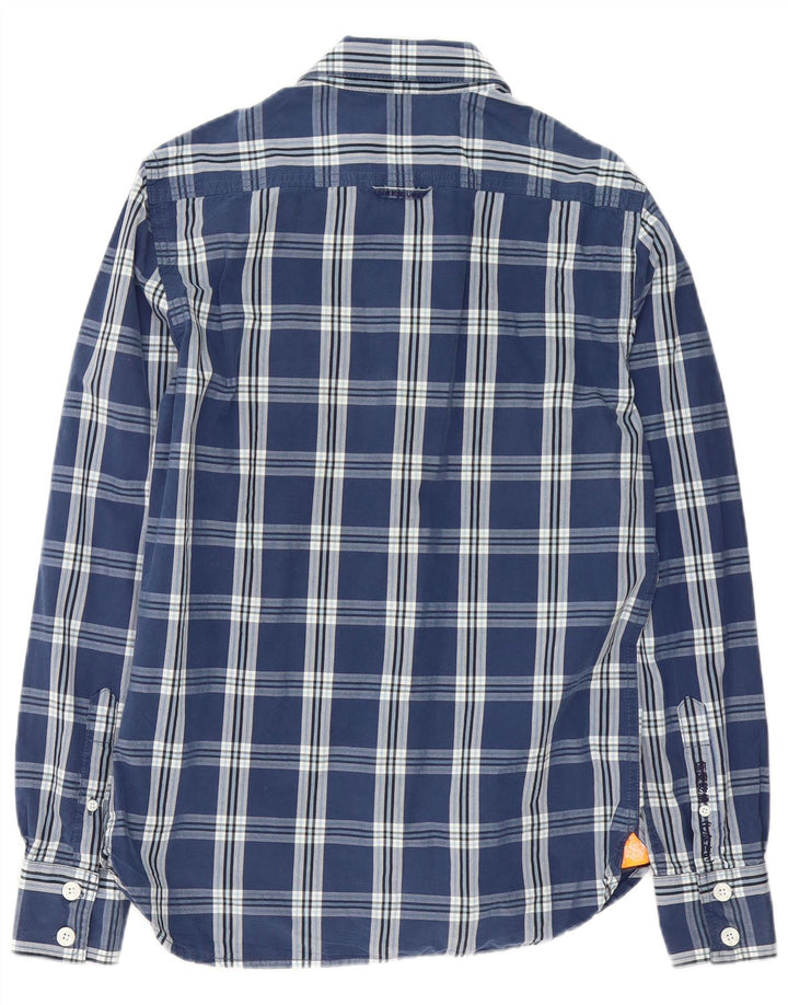 Koszula męska Superdry, bawełniana, w średnią granatową kratkę