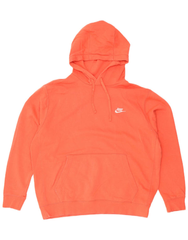 Męski sweter z kapturem Nike XL, pomarańczowy, bawełniany