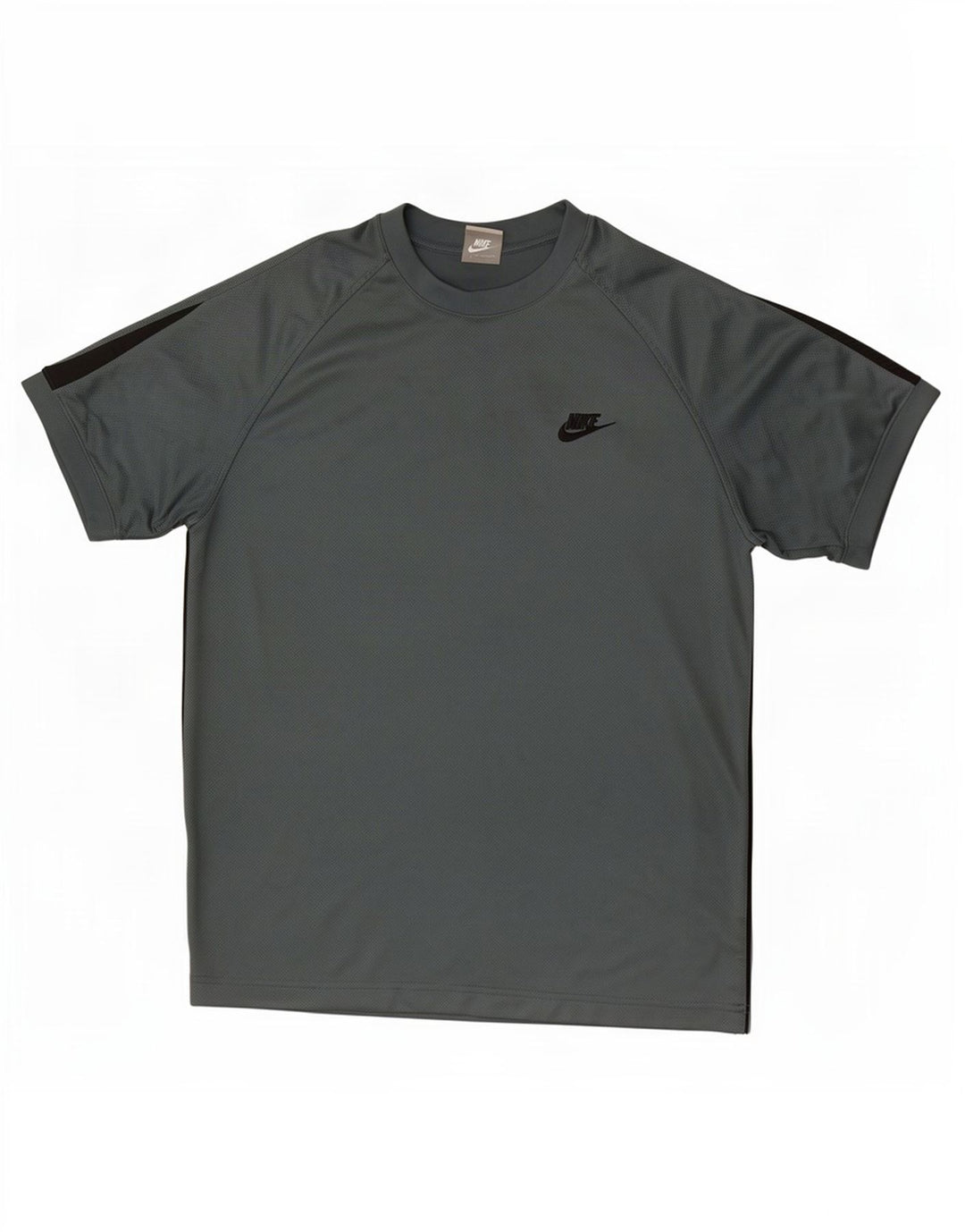 T-shirt męski Nike Top, średni zielony poliester z blokami kolorów