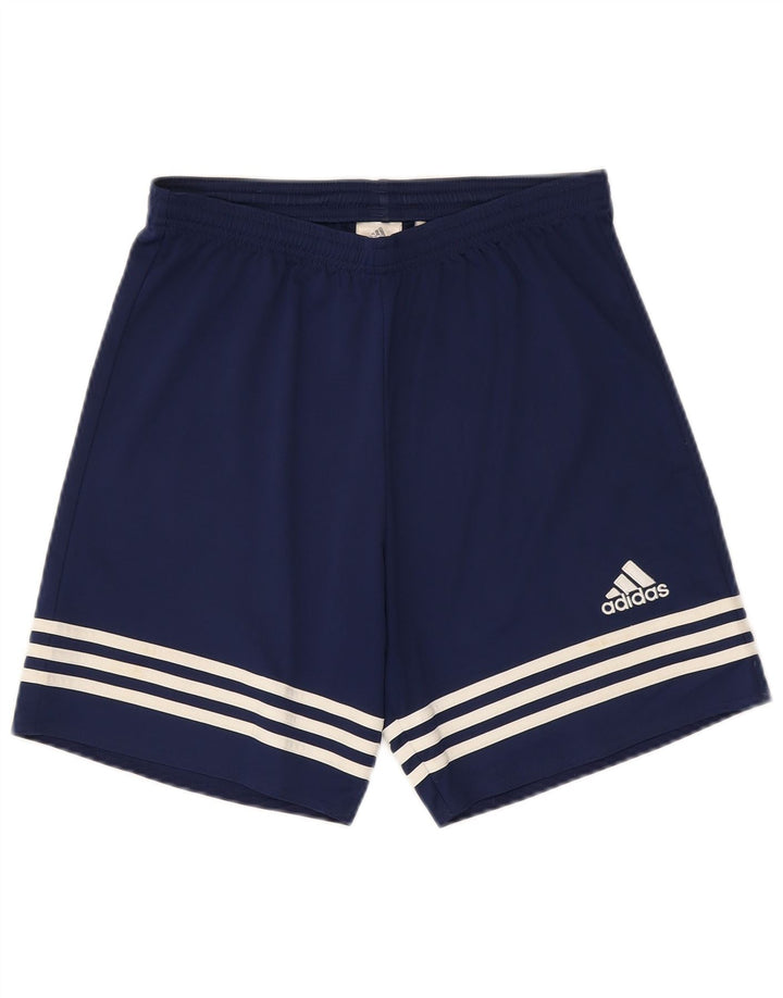 Męskie spodenki sportowe Adidas Climalite, małe, granatowe, poliestrowe