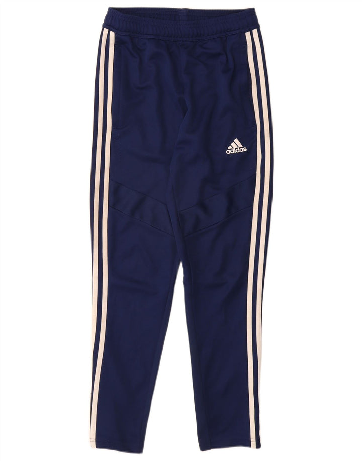 Chłopięce spodnie dresowe ADIDAS Climacool 11-12 lat, granatowe, poliestrowe