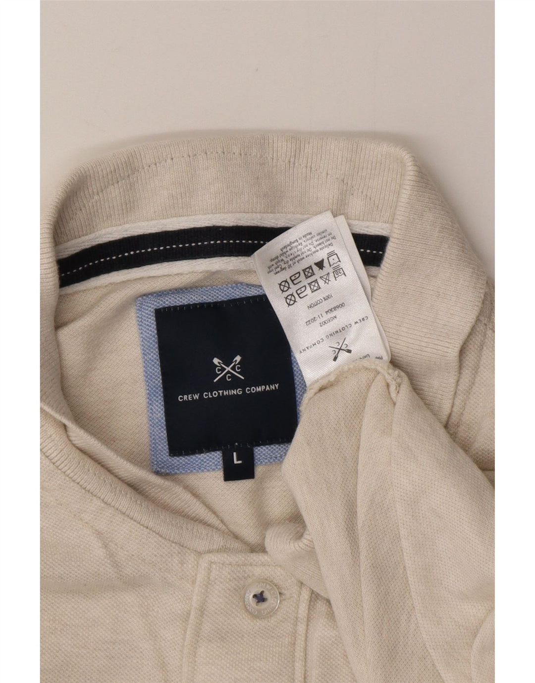 Męska koszulka polo CREW CLOTHING, duża, szara, bawełniana