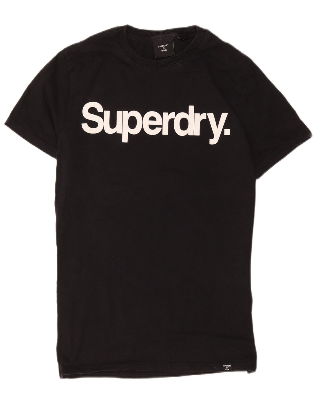 Męski T-shirt z grafiką Superdry, bawełniany, średni czarny