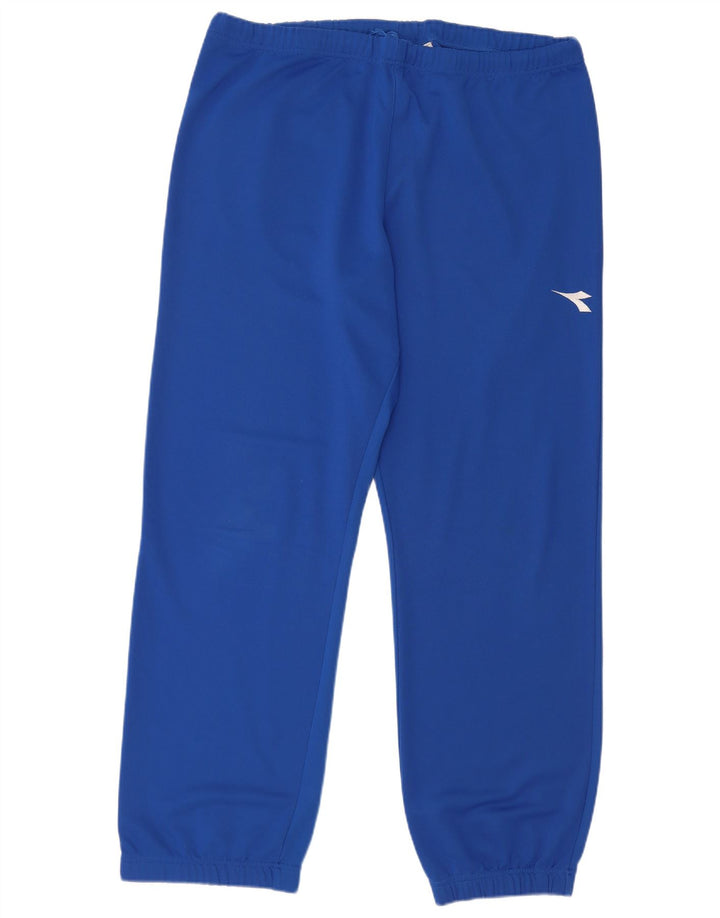 Męskie spodnie dresowe Diadora Joggery, duże, niebieskie, poliestrowe