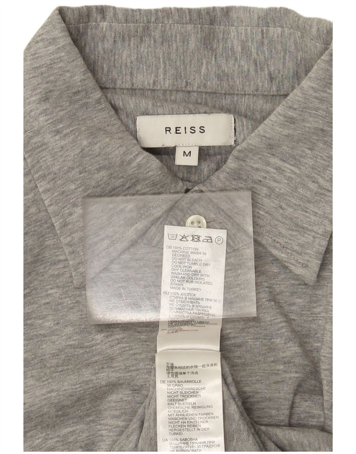 Koszula męska Reiss, średnioszara, bawełniana