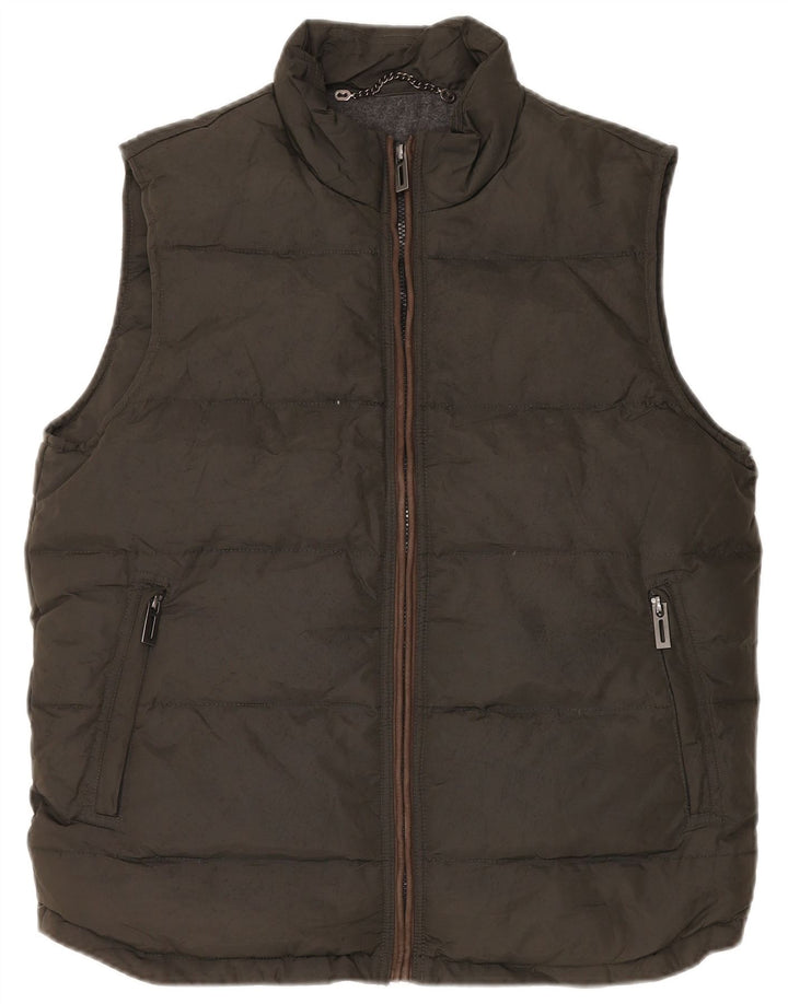 Męska wyściełana kamizelka John Lewis UK 38, średni nylon w kolorze khaki