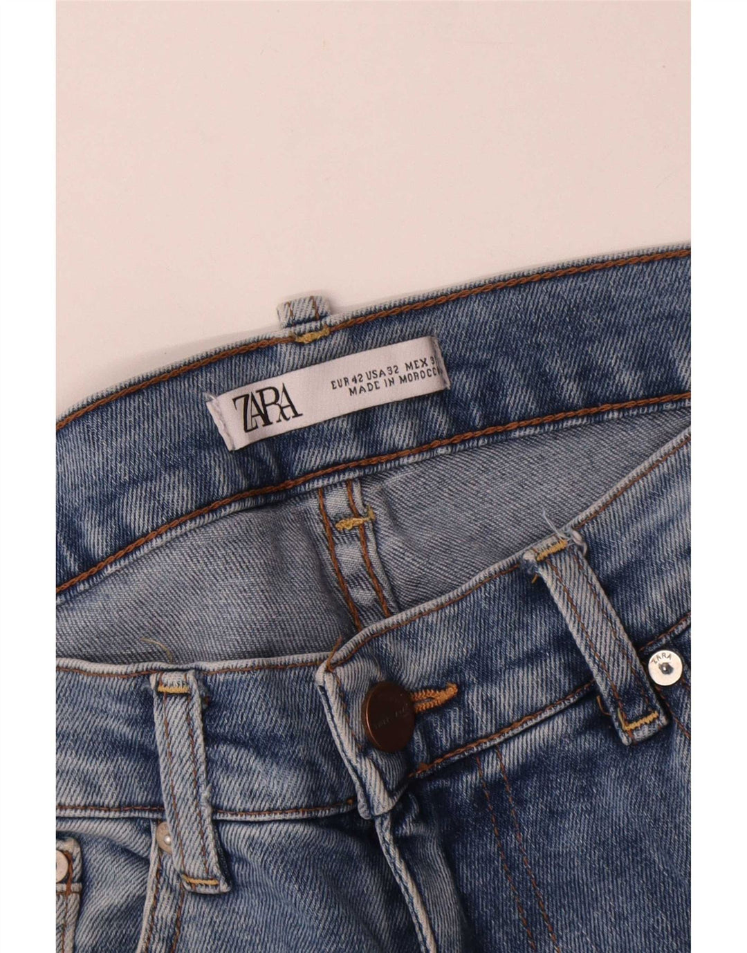 Męskie jeansy przycięte Zara, duże, W32 L24, niebieskie