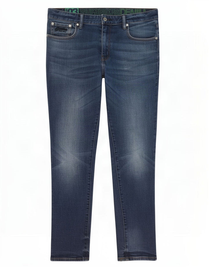 Damskie jeansy Superdry Slim W34 L29 Niebieskie, bawełniane