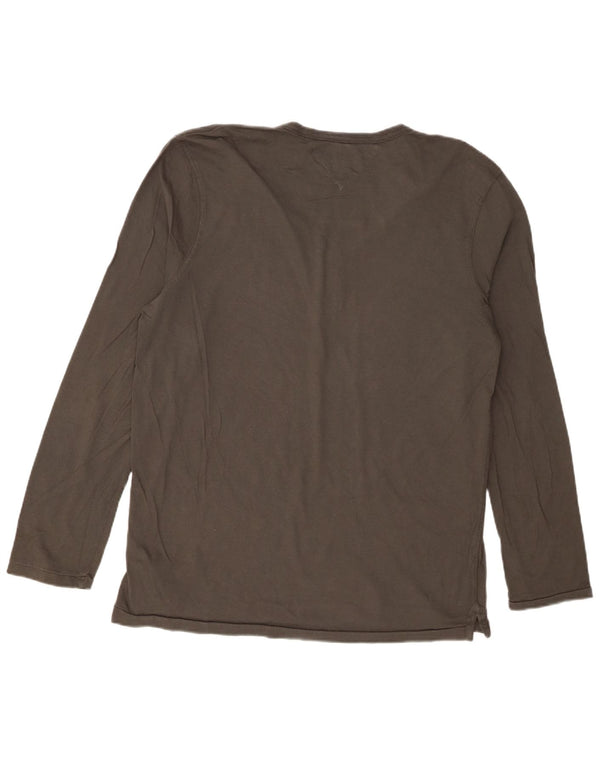 Tommy Hilfiger Męski top z długim rękawem XL, bawełniany khaki