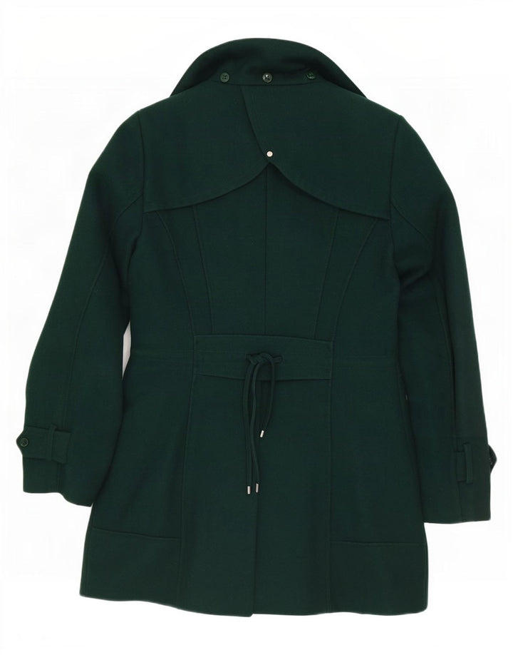 Trencz damski Calvin Klein UK 10 Small, zielony, wełniany, klasyczny