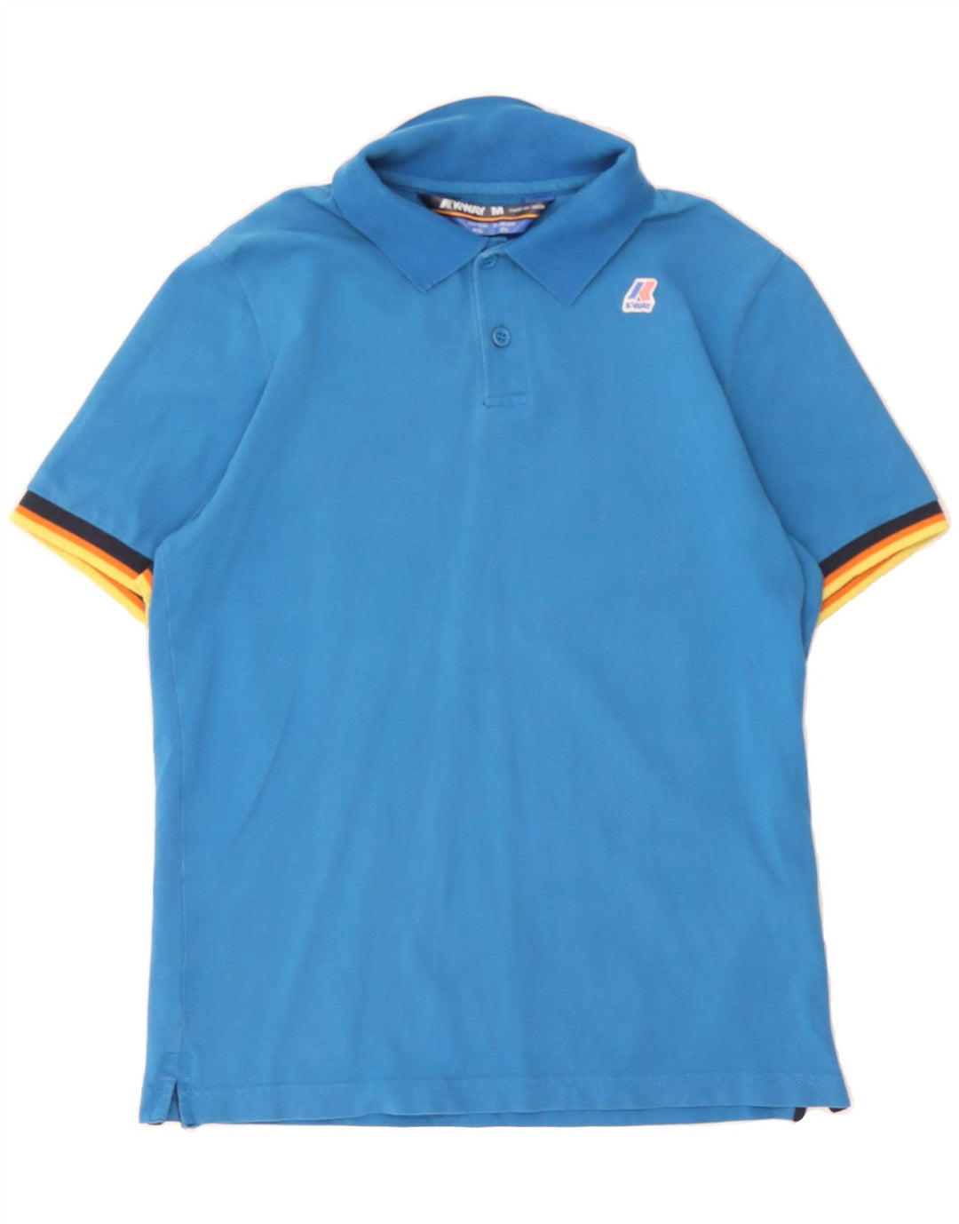 VINTAGE Mens Polo Shirt Medium Blue Cotton Vintage Vintage and Second-Hand Vintage from Messina Hembry 