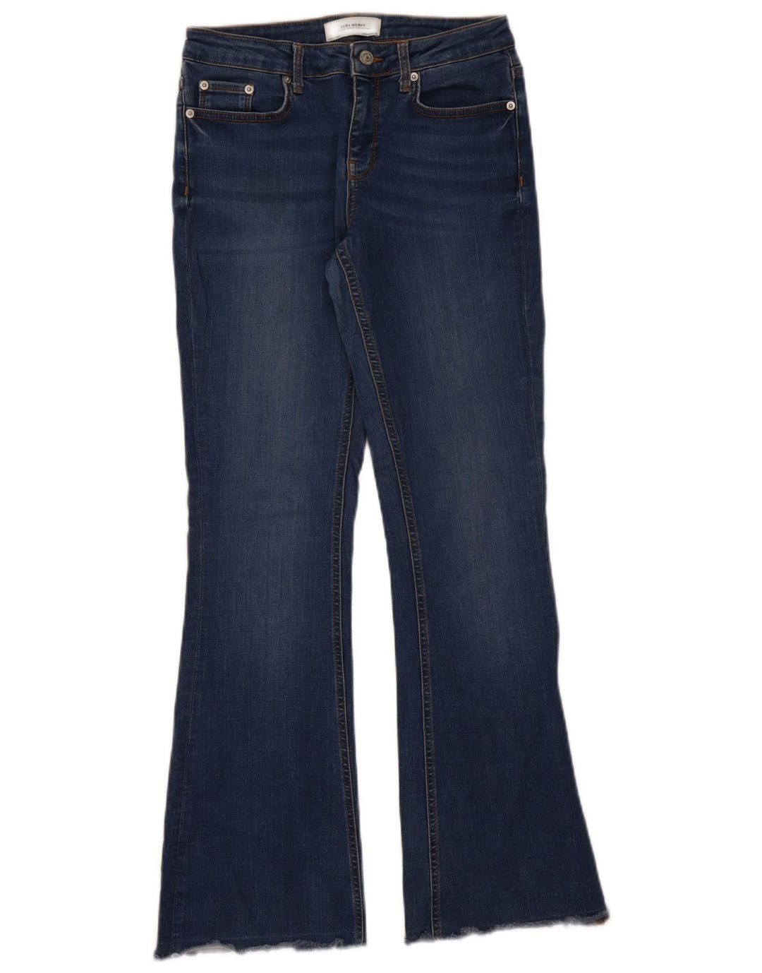 Damskie jeansy rozkloszowane Zara EU 38 Small W28 L31 Niebieskie