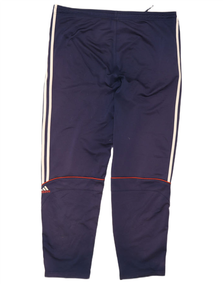 Męskie spodnie dresowe Adidas, duże, granatowe, poliestrowe