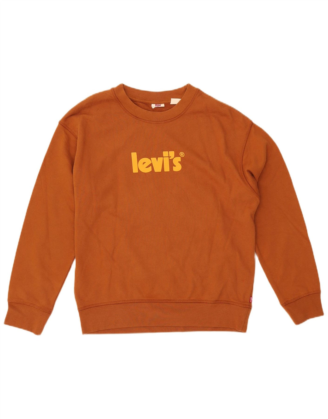Damski sweter oversize z grafiką LEVI'S UK 10, mały, brązowy, bawełniany