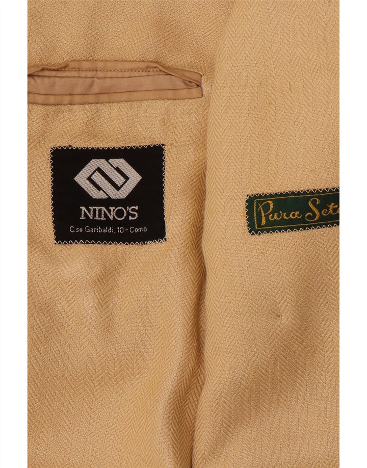 Vintage męska marynarka dwurzędowa IT 50 duża beżowa