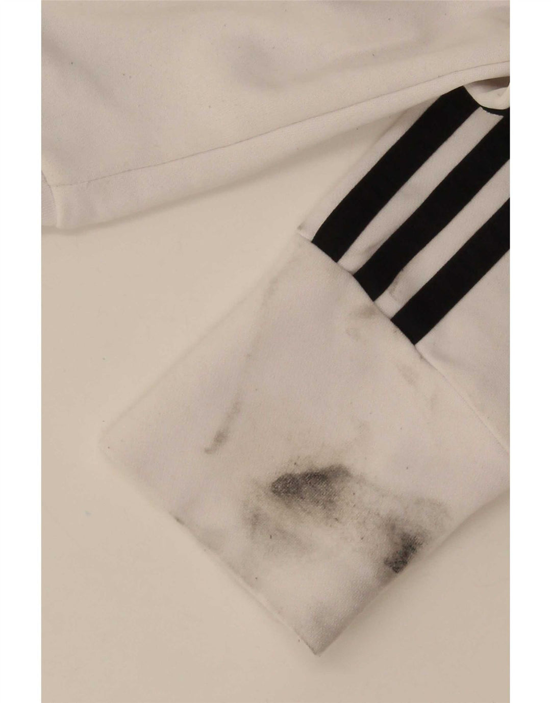 Damska bluza dresowa Adidas UK 16, duża, biała, poliestrowa