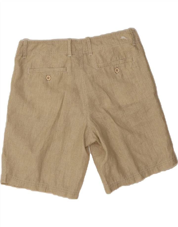 TOMMY BAHAMA Womens Chino Shorts US 6 Medium W32  Beige Linen Vintage Tommy Bahama and Second-Hand Tommy Bahama from Messina Hembry 