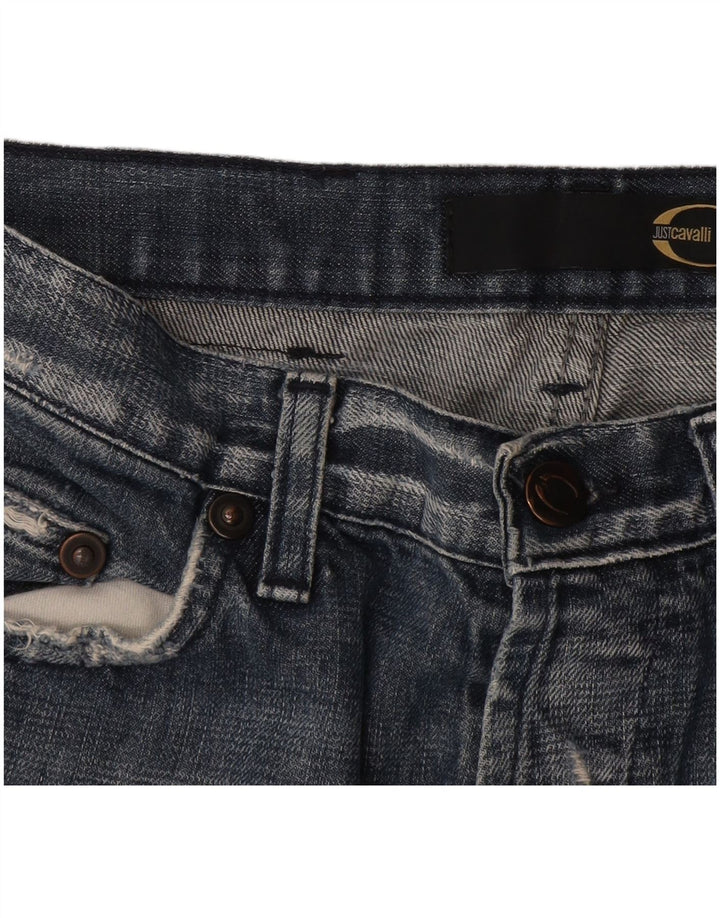 Męskie jeansy Just Cavalli w trudnej sytuacji W34 L34 Niebieskie