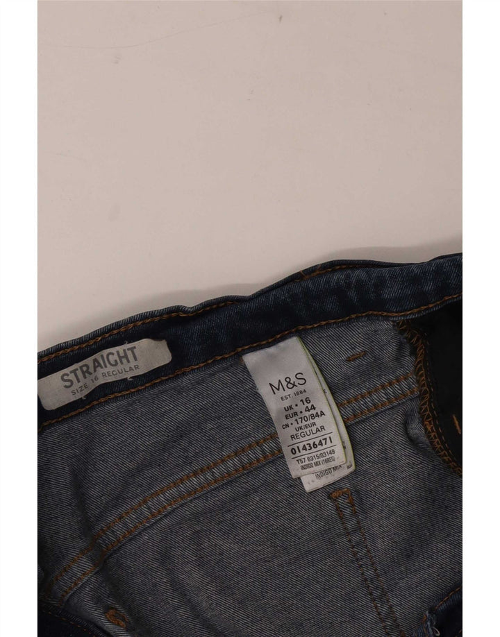 Marks & Spencer Damskie Regular Straight Jeans UK 16 Large W34 L28 Granatowe