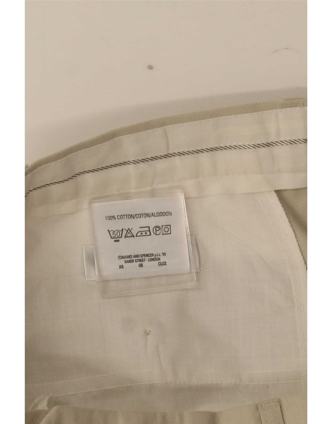 Marks & Spencer Męskie spodnie garniturowe W34 L29 Szare bawełniane