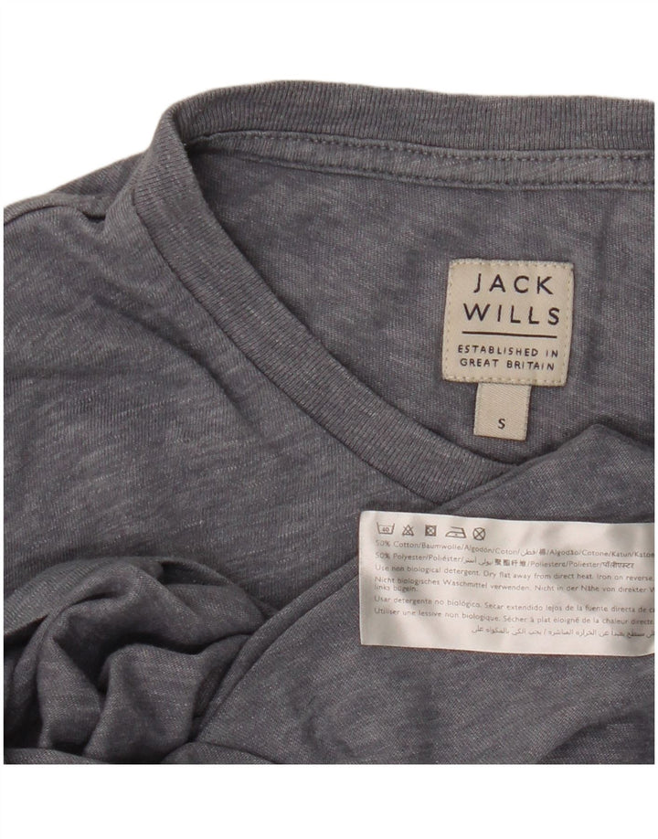 T-shirt męski Jack Wills, mały, szary, z bawełny w plamki