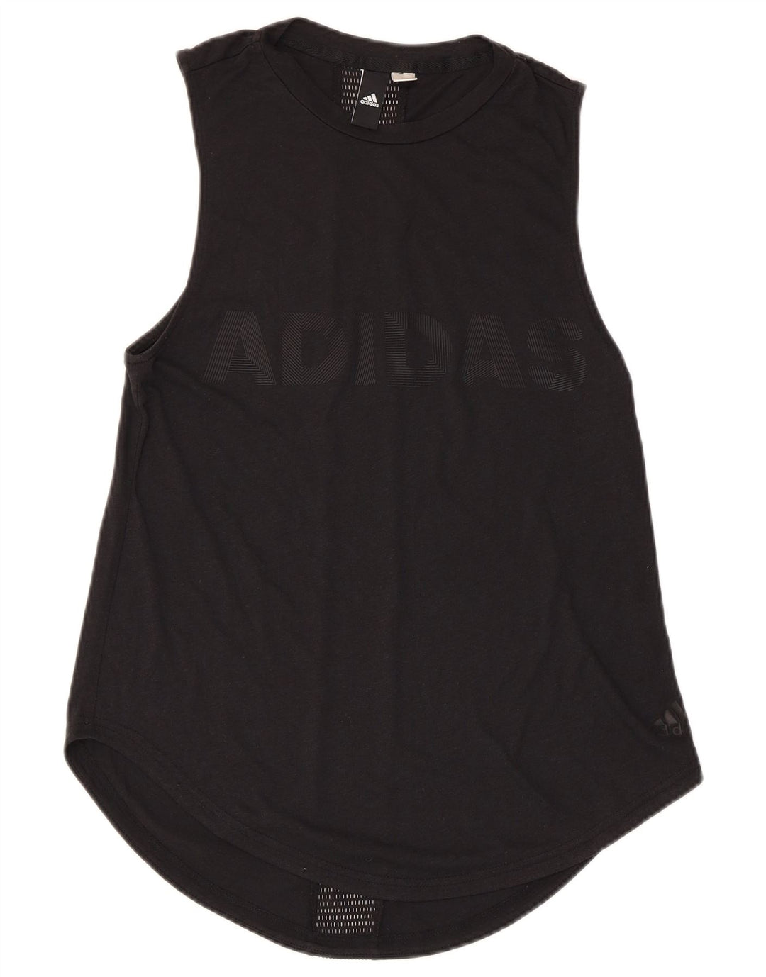 Damski top ADIDAS z grafiką, UK 8, mały, czarny