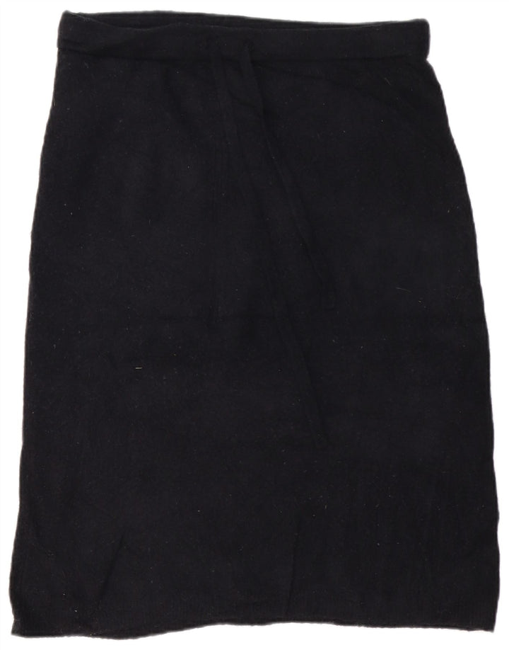 J. CREW Damska spódnica w kształcie litery A, duża W32, czarny akryl