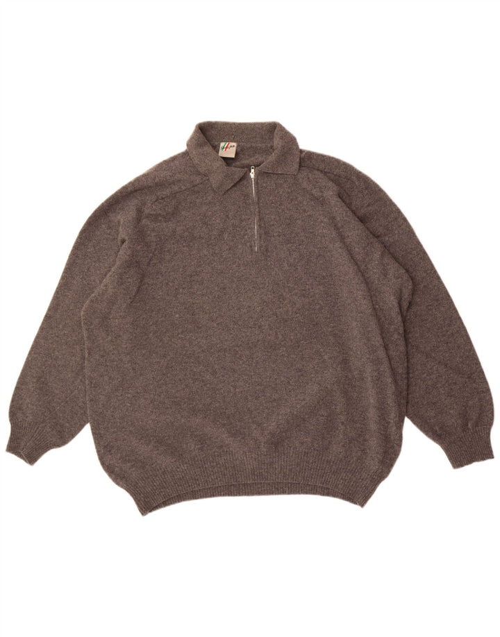 Męski sweter Walbusch Studio Pitti z golfem 2XL Szara dziewicza wełna