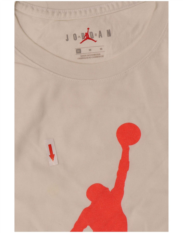 Męski T-shirt z grafiką Jordan, średni biały bawełniany