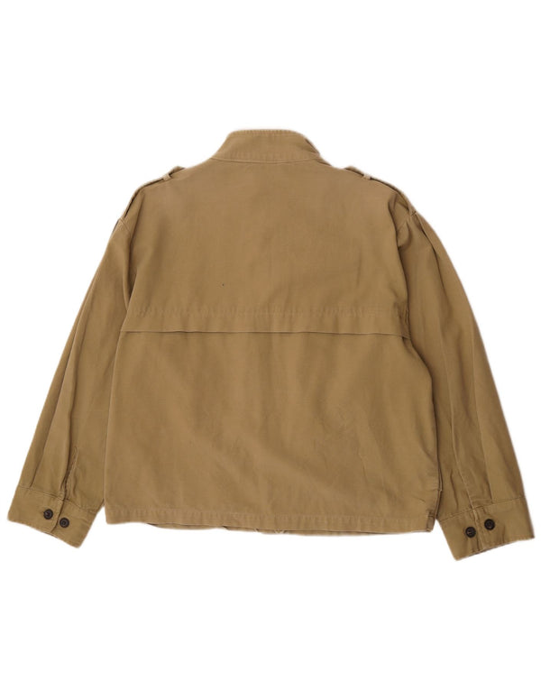 Damska kurtka wojskowa oversize Zara UK 10, mała, bawełniana khaki