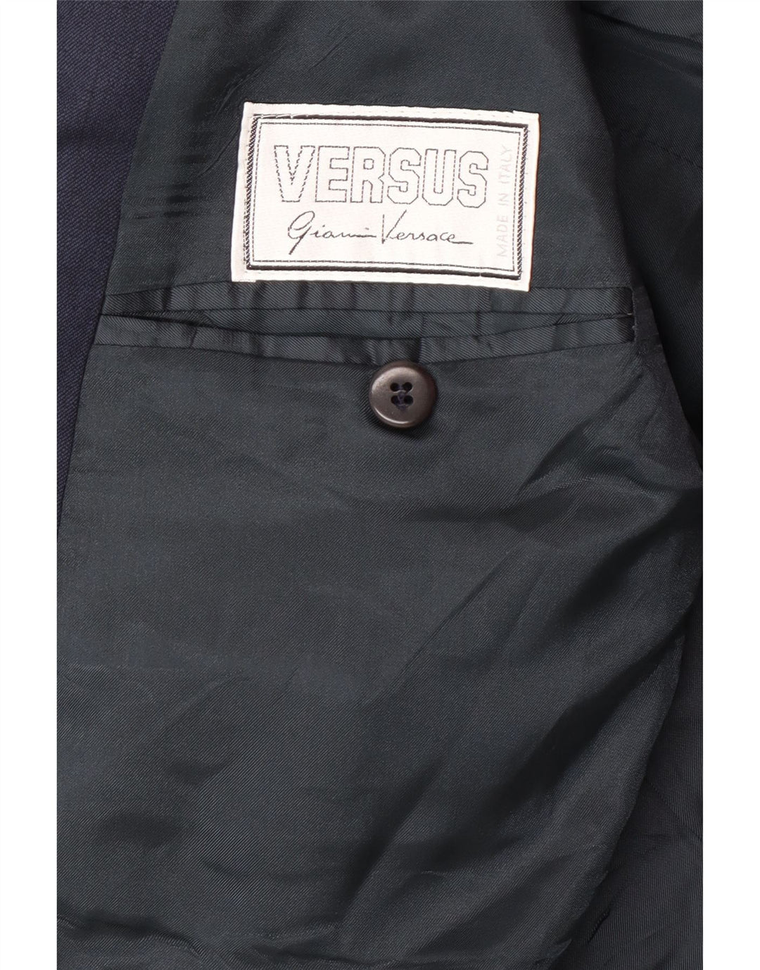 GIANNI VERSACE Męski garnitur dwuczęściowy UK 40 Large W30 L30 Granatowy Klasyczny