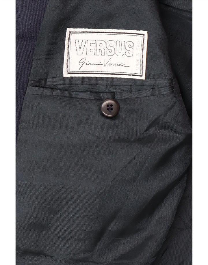GIANNI VERSACE Męski garnitur dwuczęściowy UK 40 Large W30 L30 Granatowy Klasyczny