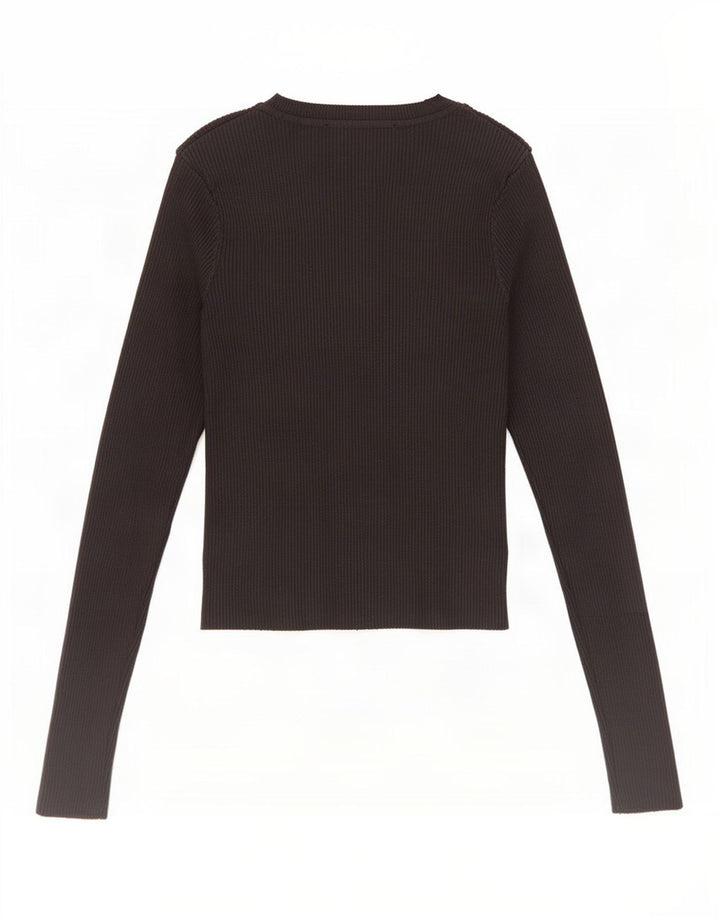 Damski top z długim rękawem Zara UK 8 Small, czarna wiskoza