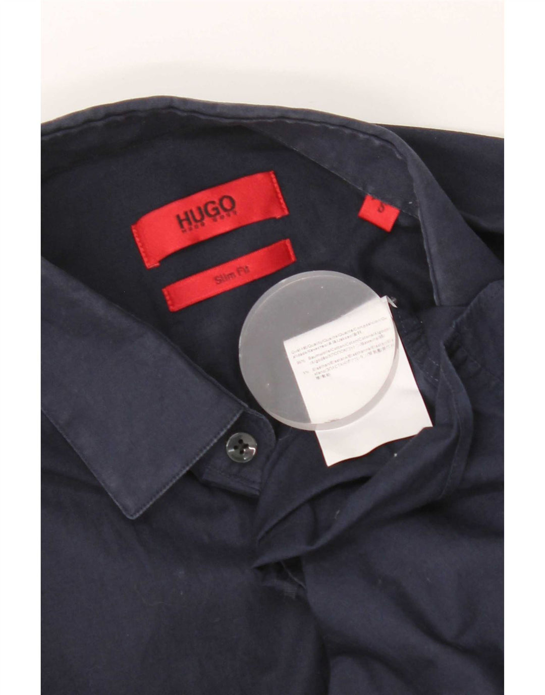 Koszula męska Hugo Boss Slim Fit, mała, granatowa, bawełniana